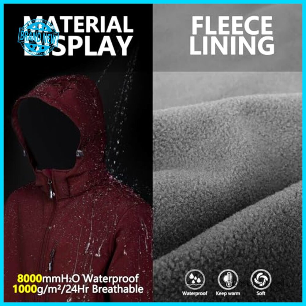 Lightweight Softshell Jacket Fleece Lined Hooded … - image 5